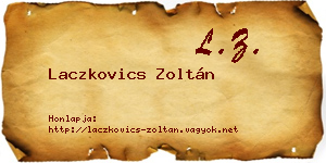 Laczkovics Zoltán névjegykártya